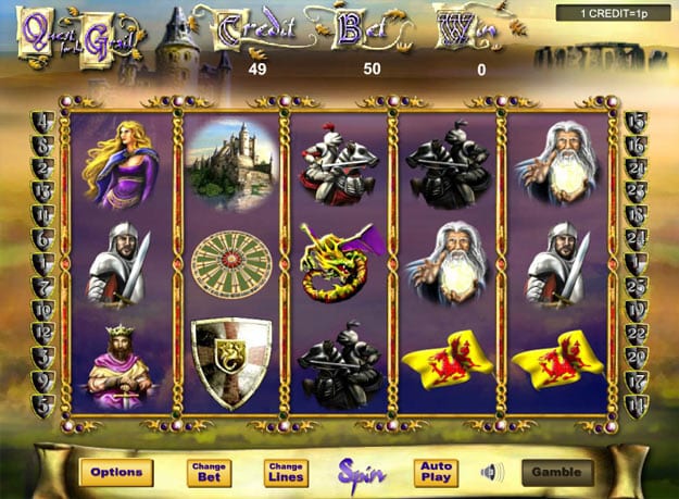 Quest For The Grail online slots game gameplay