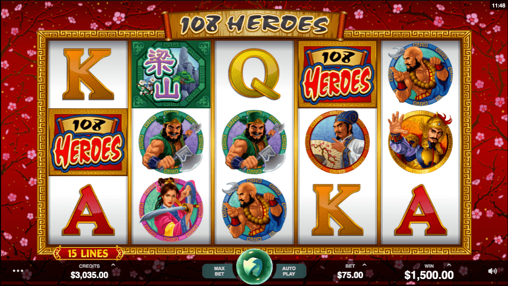 108 Heroes Online slot game