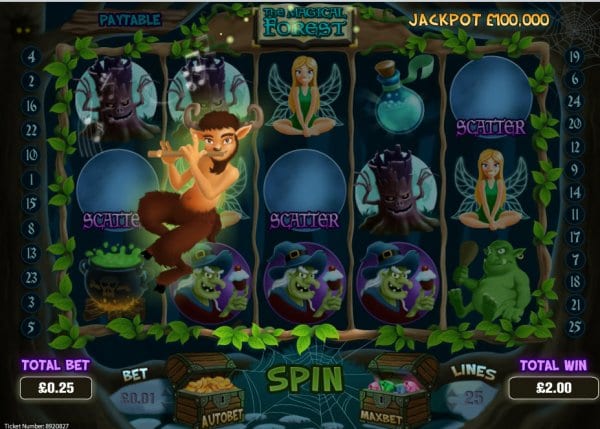 The Magical Forrest slots gameplay