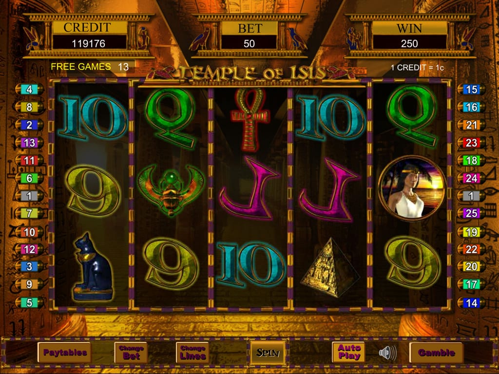 Temple of Isis online slots gameplay 2