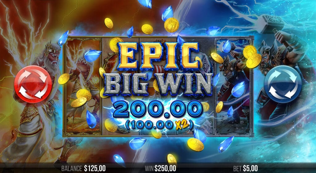 2 Gods Zeus vs Thor Slots Big Win