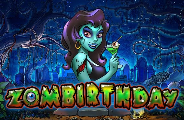 Zombirthday online slots game logo