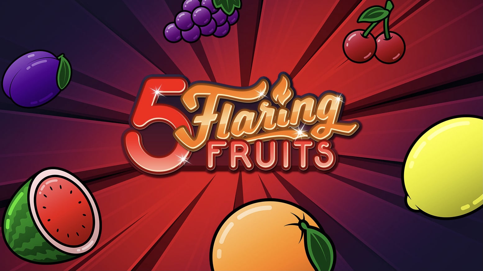 5 Flaring Fruits Slot Logo