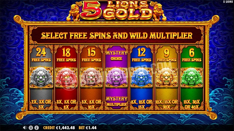 5 Lions Gold Slots Game