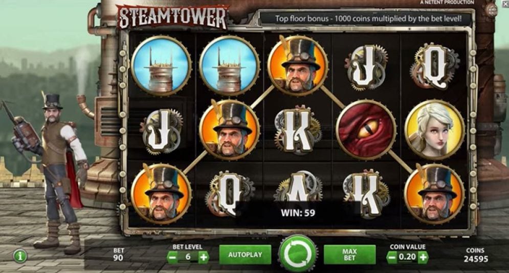 Steam Tower Slots gameplay