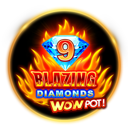 9 Blazing Diamonds Wowpot Slot Logo Wizard Slots