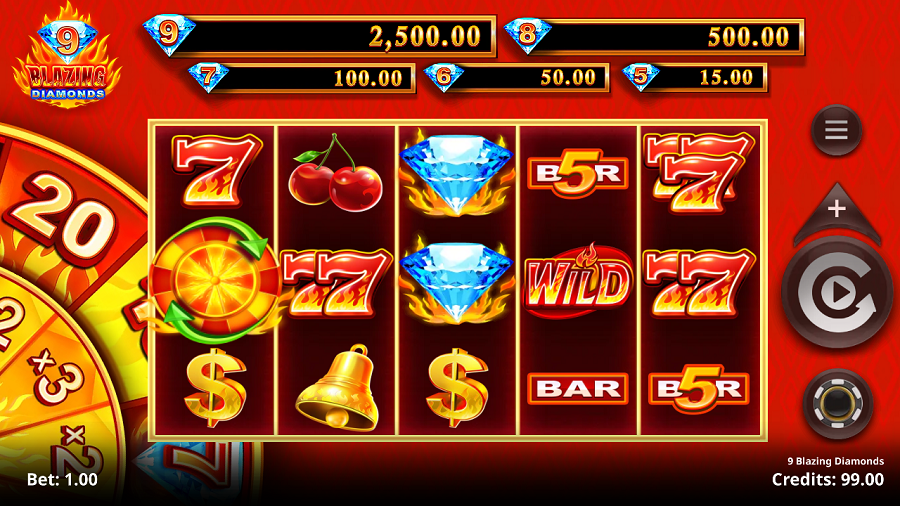 9 Blazing Diamonds Slot Game