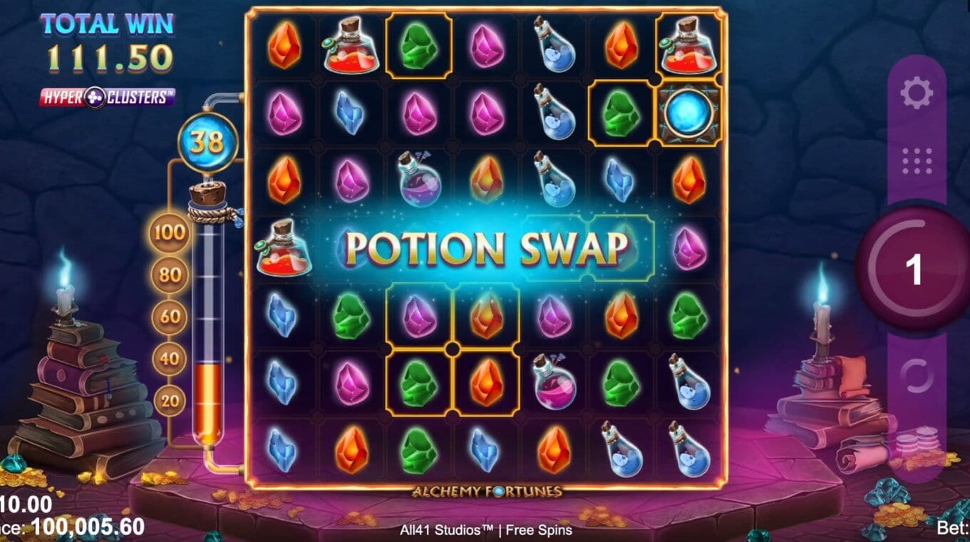 Alchemy Fortunes Hyper Clusters Slot Bonus Features