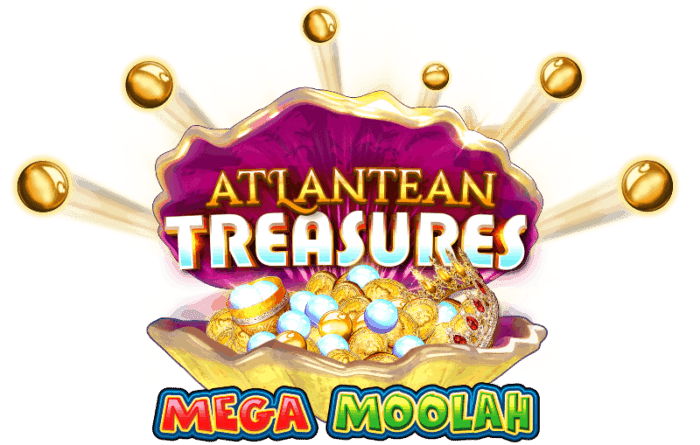 Atlantean Treasures Mega Moolah Slot Logo Wizard Slots