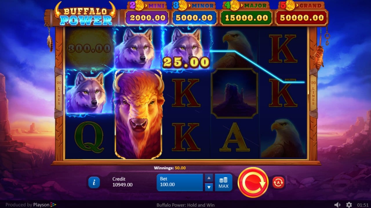 Buffalo Power Hold and Win Slot UK