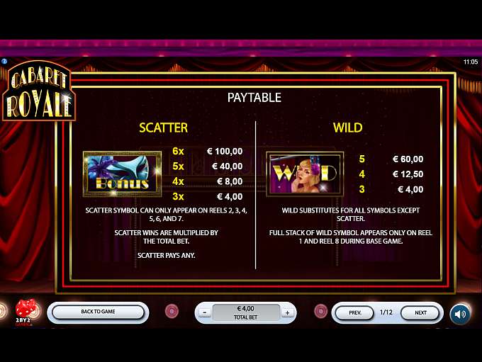 Cabaret Royale Slots Game