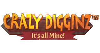 Crazy Digginz It's All Mine Slot Logo Wizard Slots