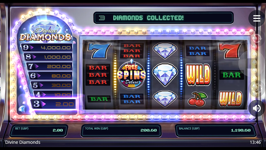 Divine Diamonds Slot Reels