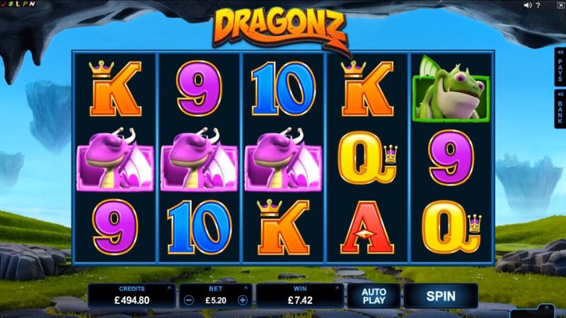 Dragonz online slots game gameplay