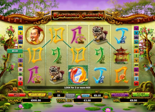 Emperor's Garden slots gameplay