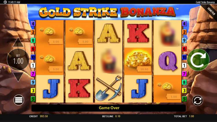Gold Strike Bonanza Slots Reels