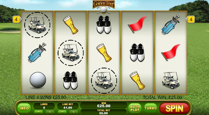 Golden Tour Slot Gameplay