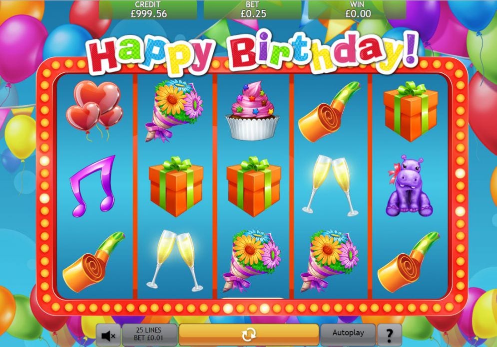 Happy Birthday Slot Machine Happy Birthday Slot Machine