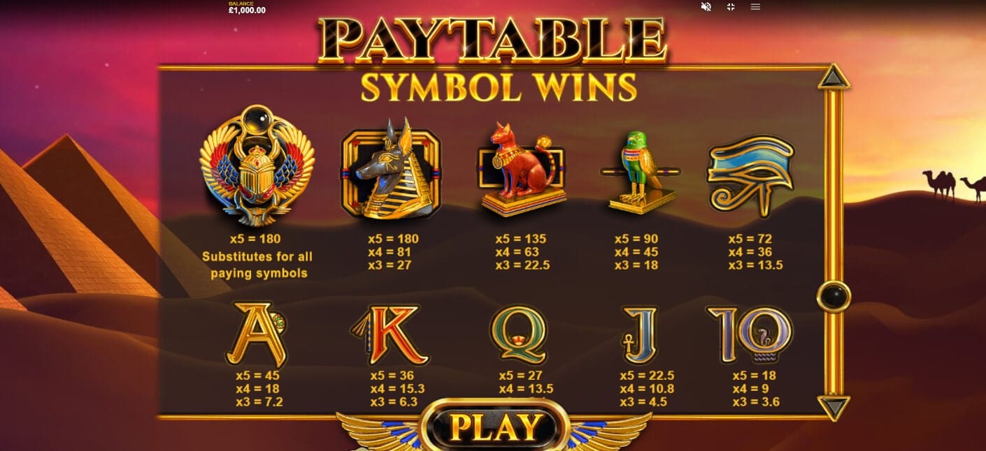 Jewel Scarabs Slot Symbols