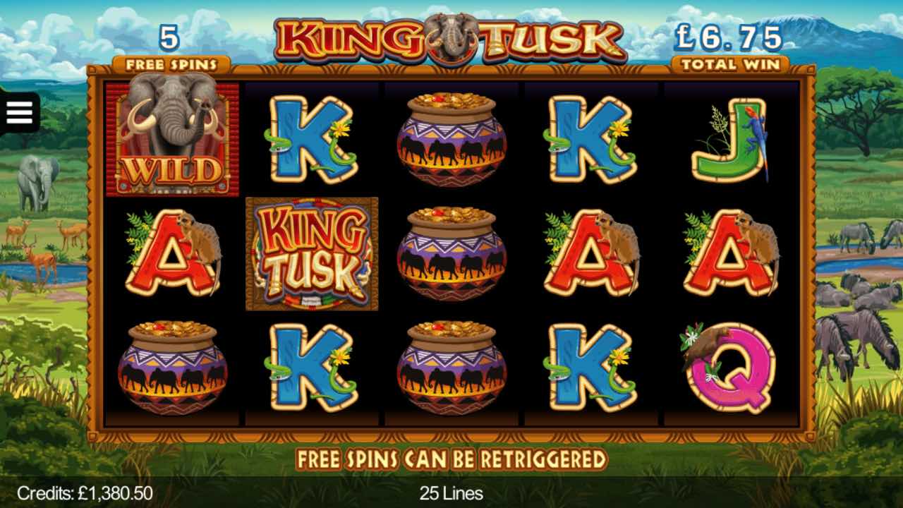 King Tusk Online slots game gameplay
