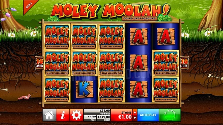 Moley Moolah Slot Gameplay