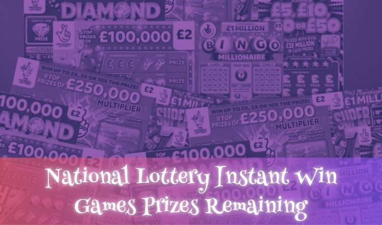 National Lottery Instant Win Games Prizes Remaining