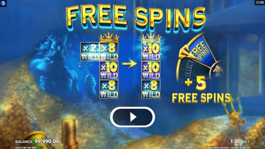 Neptunes Riches Ocean of Wilds Slot Free Spins