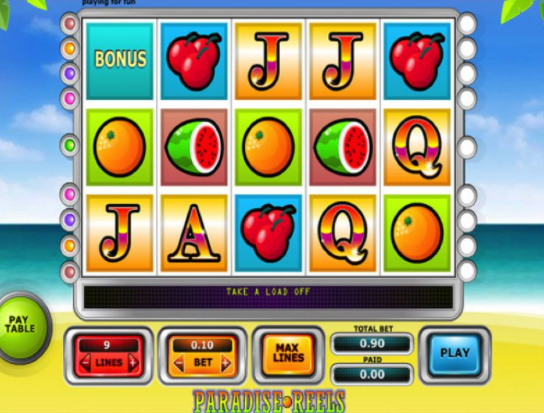 Paradise Reels Slots gameplay