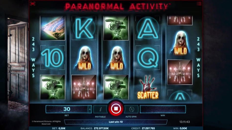 Paranormal Activity online slots game gameplay