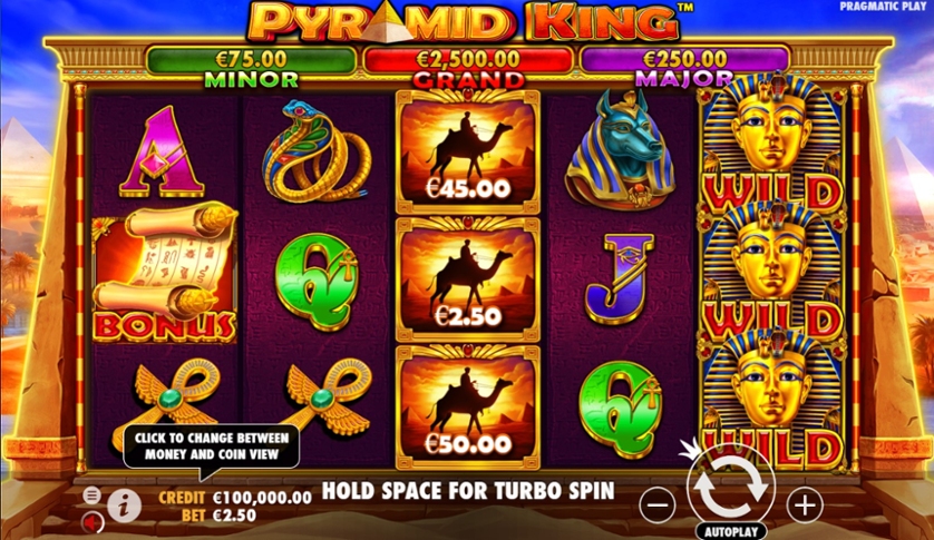 pyramid king slots Reels