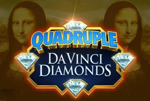 Quadruple Da Vinci Diamonds Slot Logo Wizard Slots