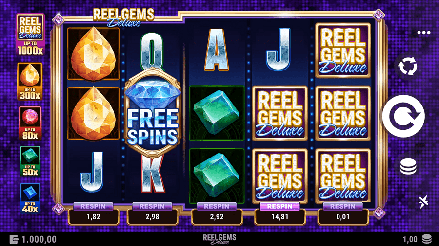 Reel Gems Deluxe Slots Gameplay