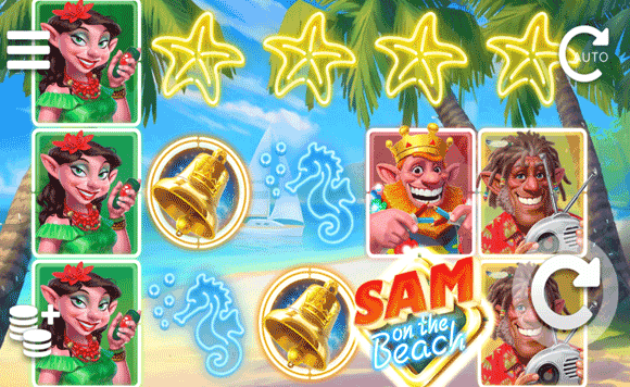 Sam on the Beach Slots gameplay