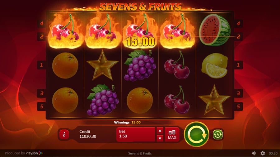 Sevens & Fruits: 20 Lines slot online