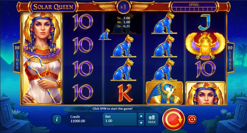 Solar Queen Slots Gameplay