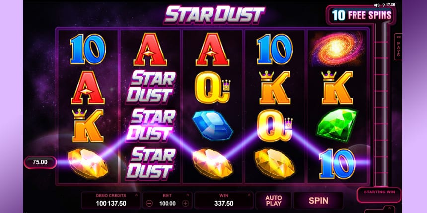 Stardust online slots game pay lines