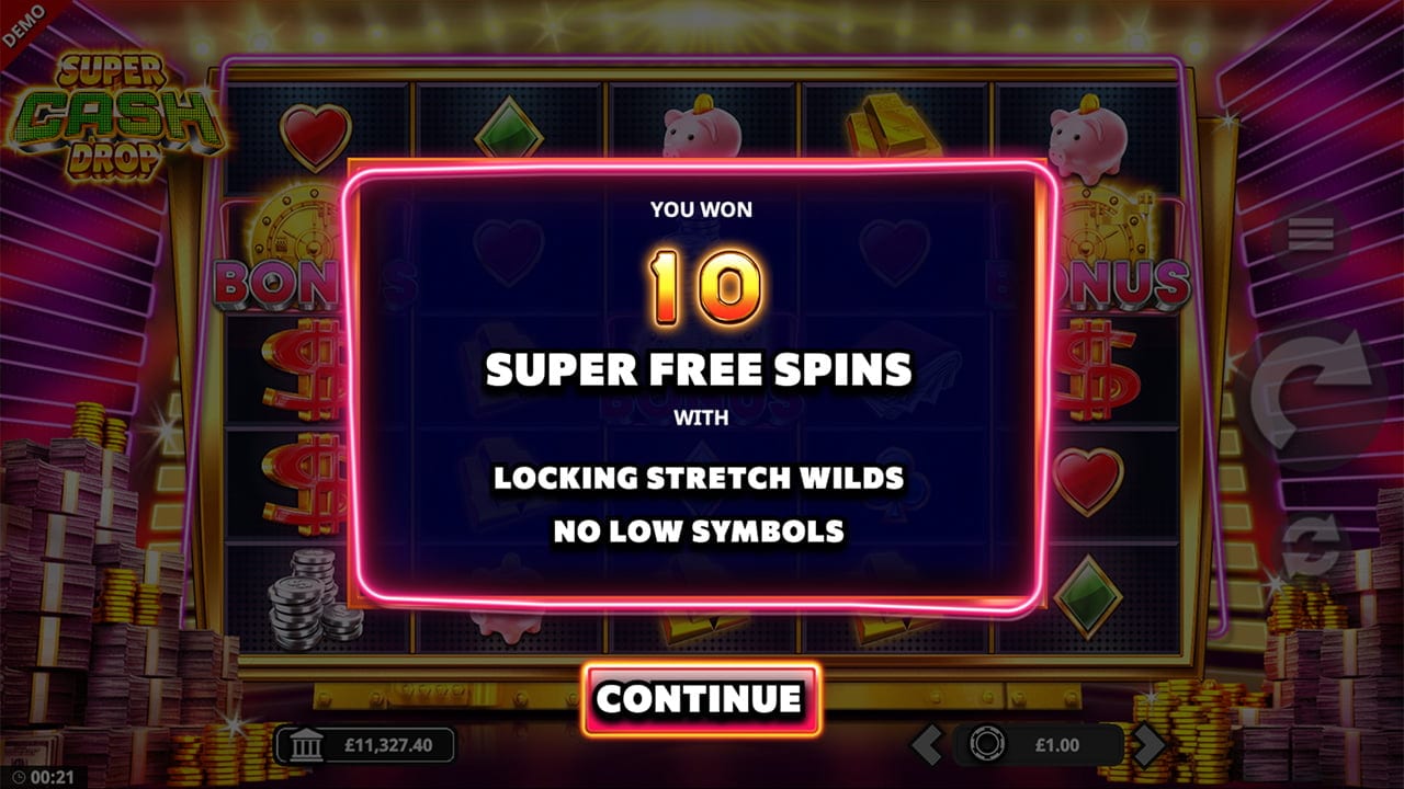 Super Cash Drop Slot Free Spins