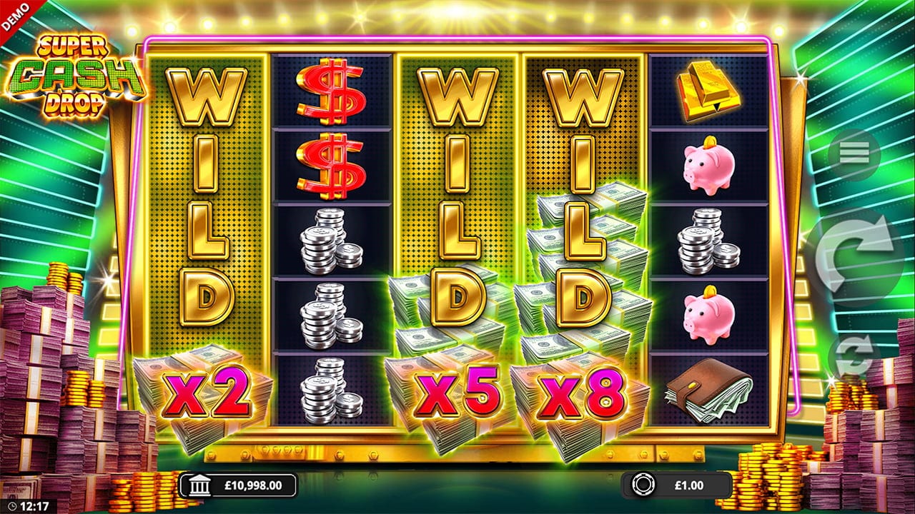 Super Cash Drop Slots Gameplay