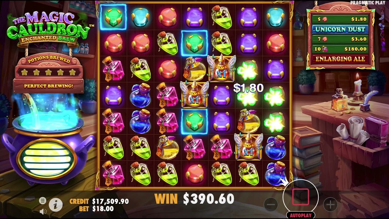 Magic Cauldron Enchanted Brew Slot Gameplay