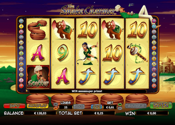 The Snake Charmer slots gameplay