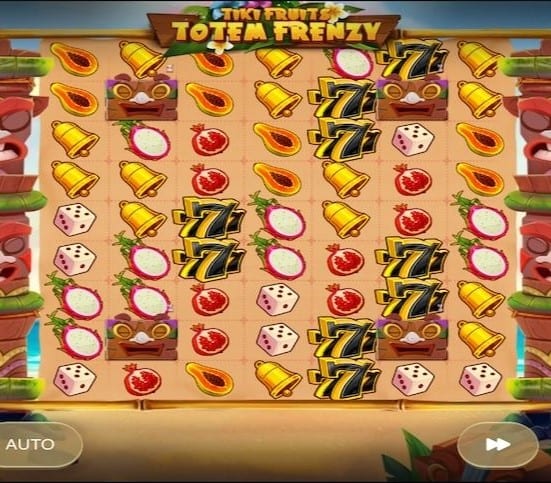 Tiki Fruits Totem Frenzy Slot Logo Wizard Slots