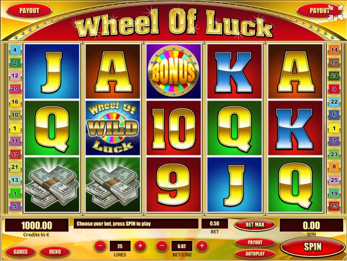 Wheel of Luck Slot Reels