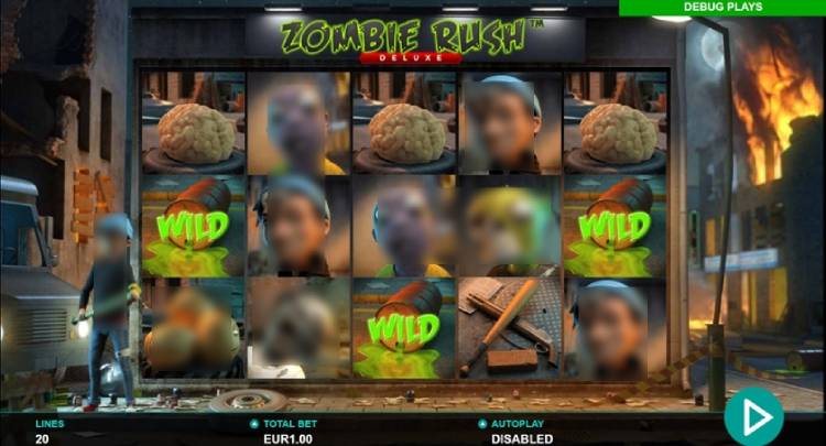 Zombie Rush Deluxe Slot Gameplay