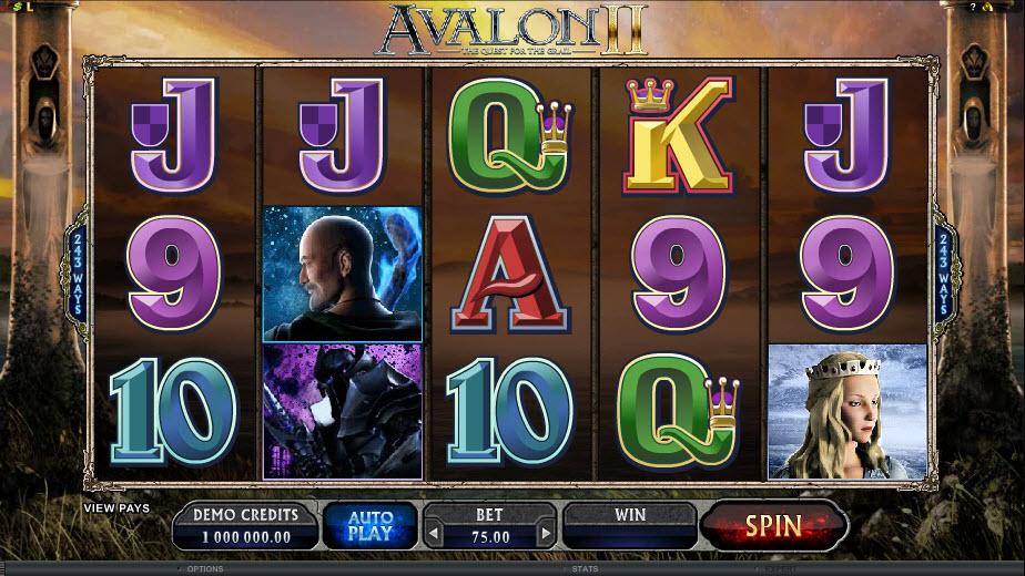 Avalon II - Quest For The Grail slots gameplay