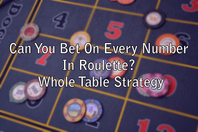 Can You Bet On Every Number In Roulette? Whole Table Strategy