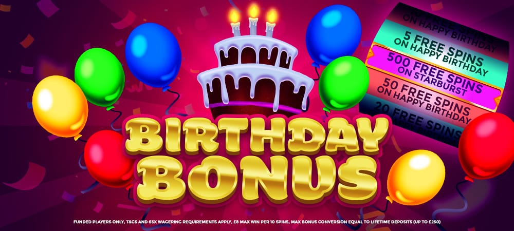 Wizardslots - BirthdayBonus - Offers