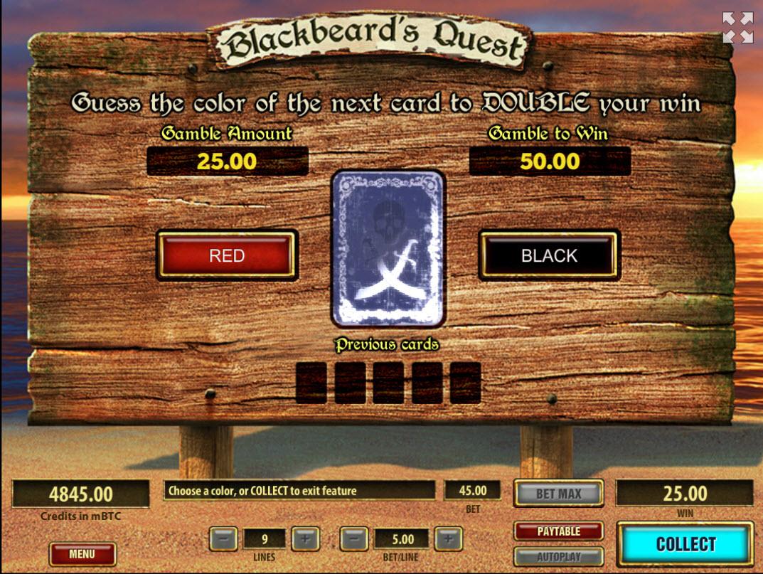 Blackbeard's quest bonus feature