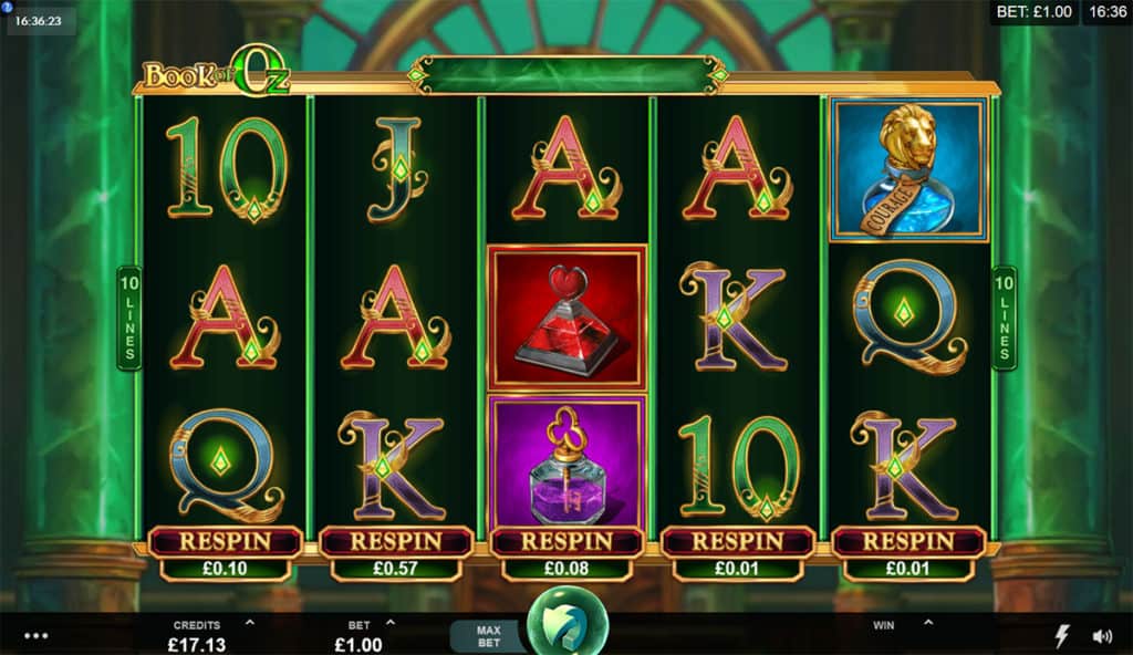 Book of Oz Lock 'n Spin Slots Online