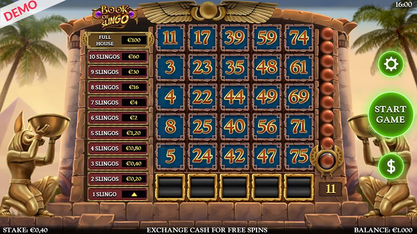 Book of Slingo Slot Gameplay