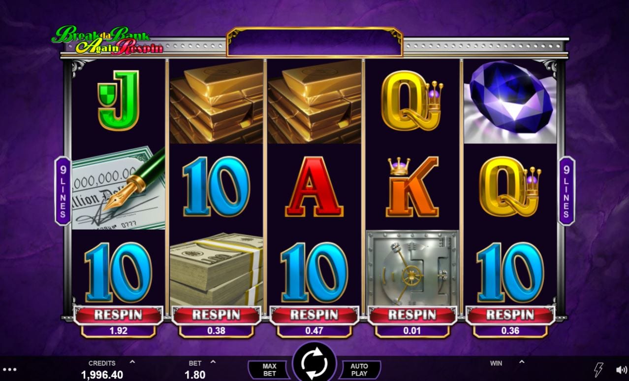 Break da Bank Again Respin Casino Gameplay